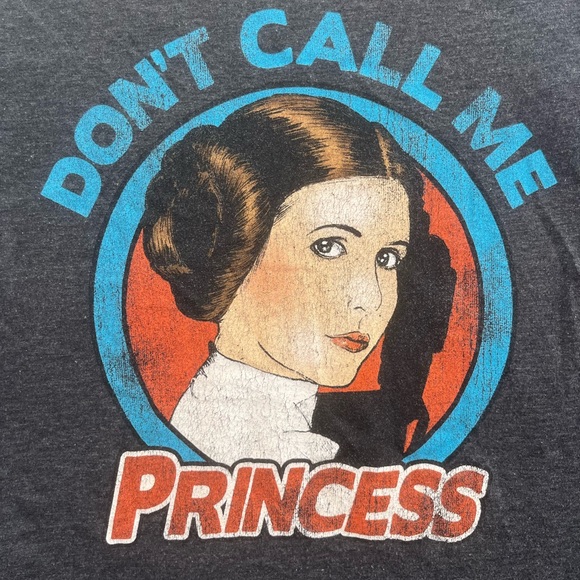 Star Wars Tops - princess leia tshirt Don’t call me princess M Junior tee grey